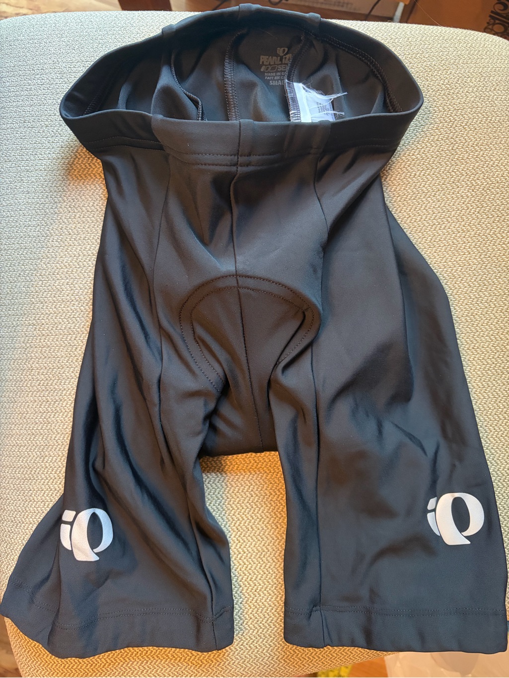 Pearl Izumi Menâs Sm Black Padded Cycling Biking Shorts White Reflective Logos